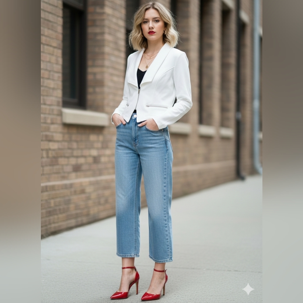 Active USA‎ Women's White Blazer